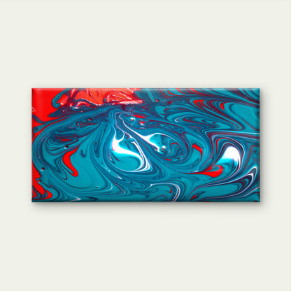 Abstract Fluid Paint Swirl Wall Art Canvas Office Home Room Framed 120x60cm