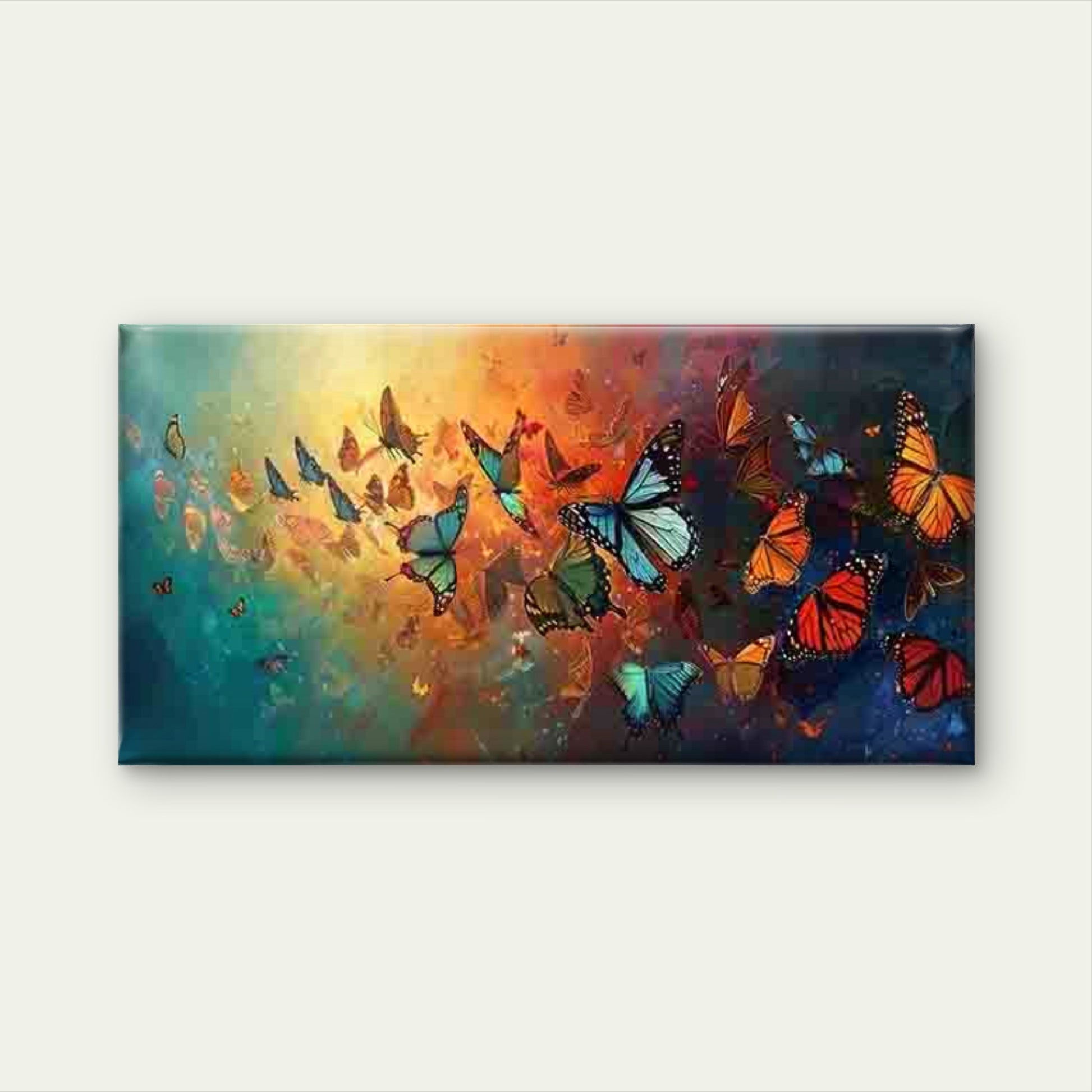 Abstract of Colorful Butterfly Wall Art Canvas Office Home Room Framed 120x60cm - Bella Home Decor