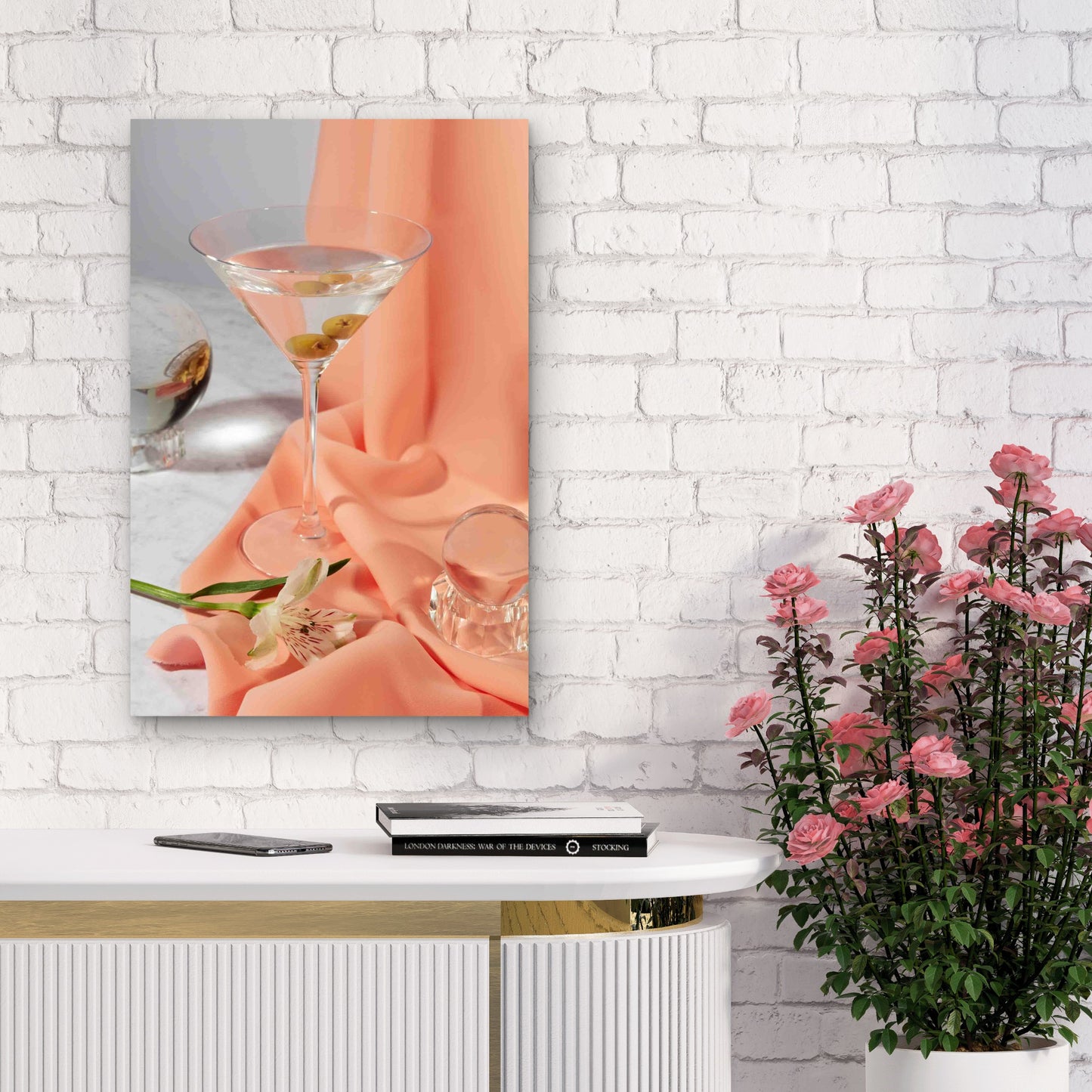 Delicious Daiquiri Drink With Olives 40x60cm Metal Print Ready to Hang - Bella Home Decor