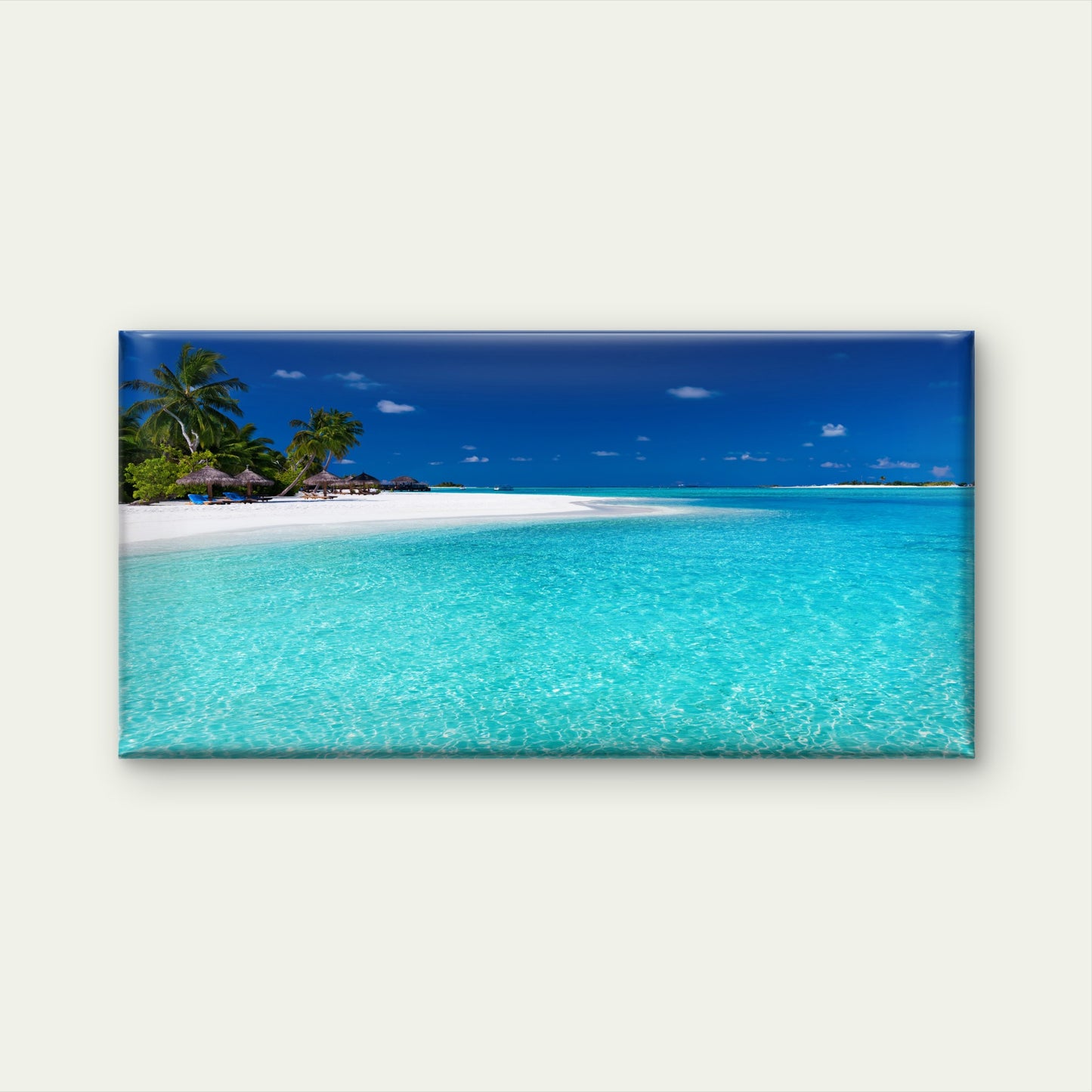Perfect Tropical Beach Paradise Wall Art Canvas Office Home Room Framed 120x60cm