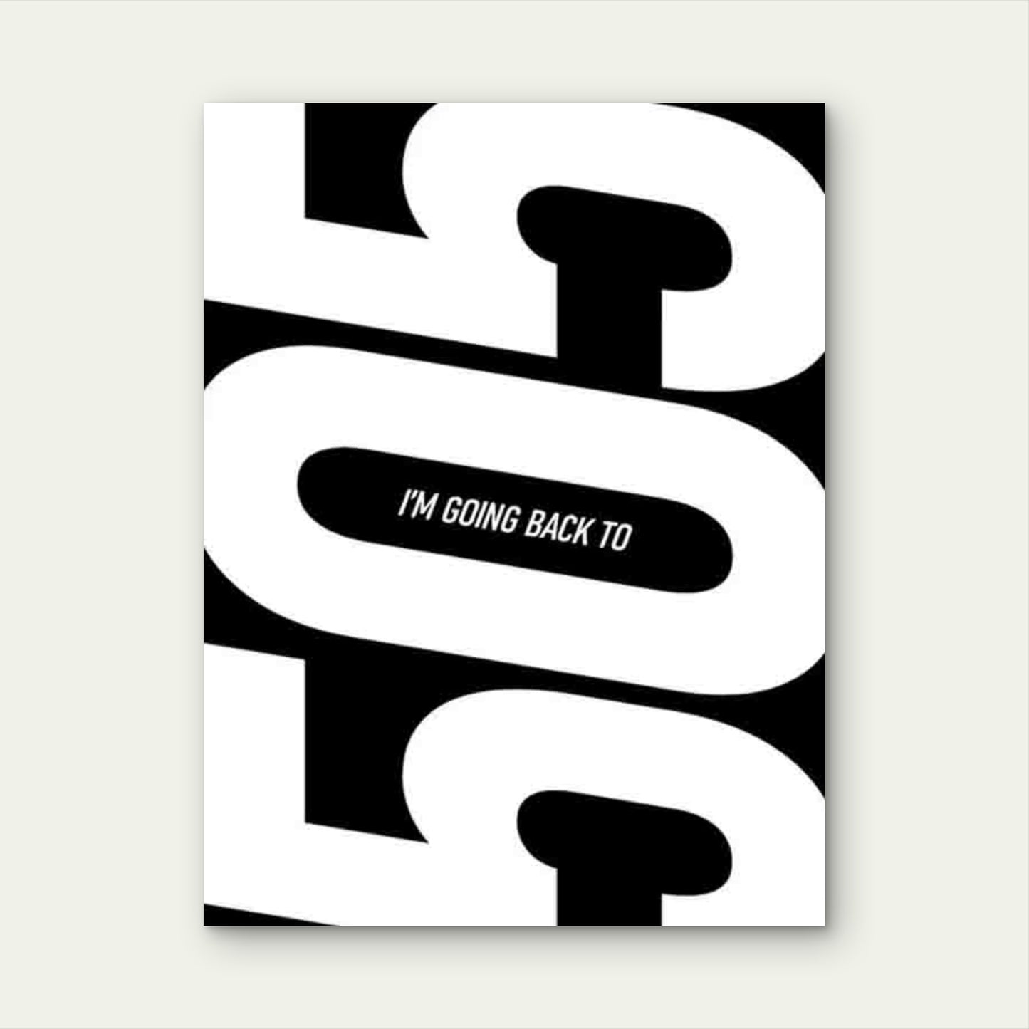 Bold Typography Art in a Modern Retro Style 60x90cm Metal Print Ready to Hang - Bella Home Decor