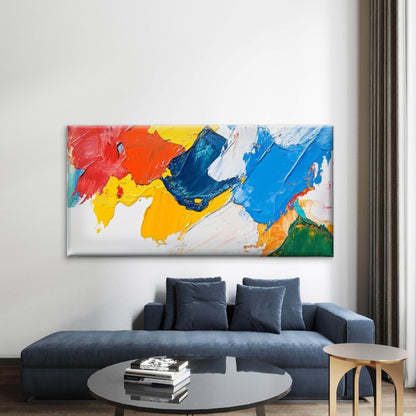 Bold Strokes & Vibrant Colors Wall Art Canvas Office Home Room Framed 120x60cm