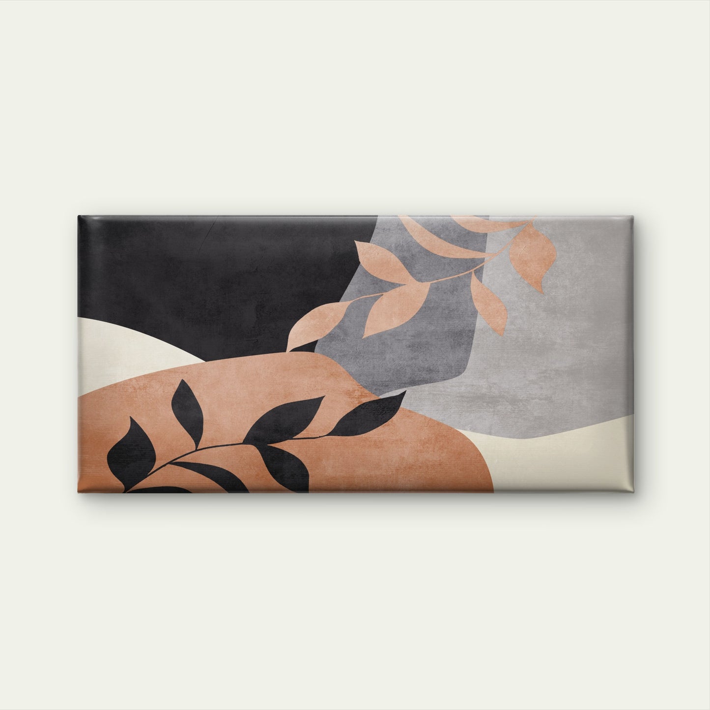 Terracotta Abstract Botanical Wall Art Canvas Office Home Room Framed 120x60cm