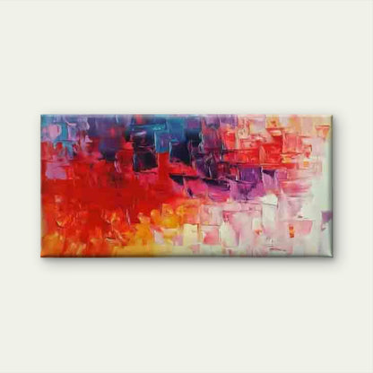 Abstract Brushstroke Painting Wall Art Canvas Office Home Room Framed 120x60cm