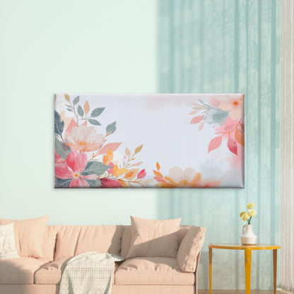 Floral Watercolor Botanical Art Wall Art Canvas Office Home Room Framed 120x60cm - Bella Home Decor