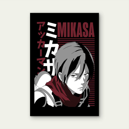 Burgundy Kanji Synthwave Graphic 40x60cm Metal Print Ready to Hang