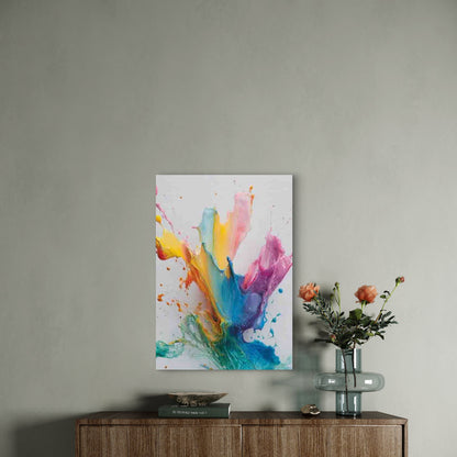 Abstract Ink Splatter Metal Print Ready to Hang
