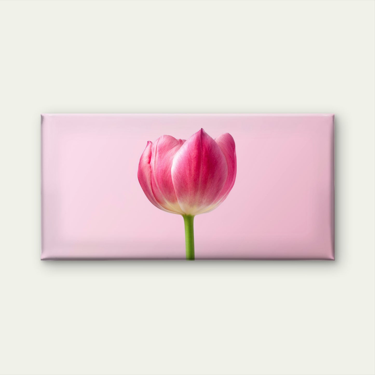 Pink Tulip Close Up Art Wall Art Canvas Office Home Room Framed 120x60cm