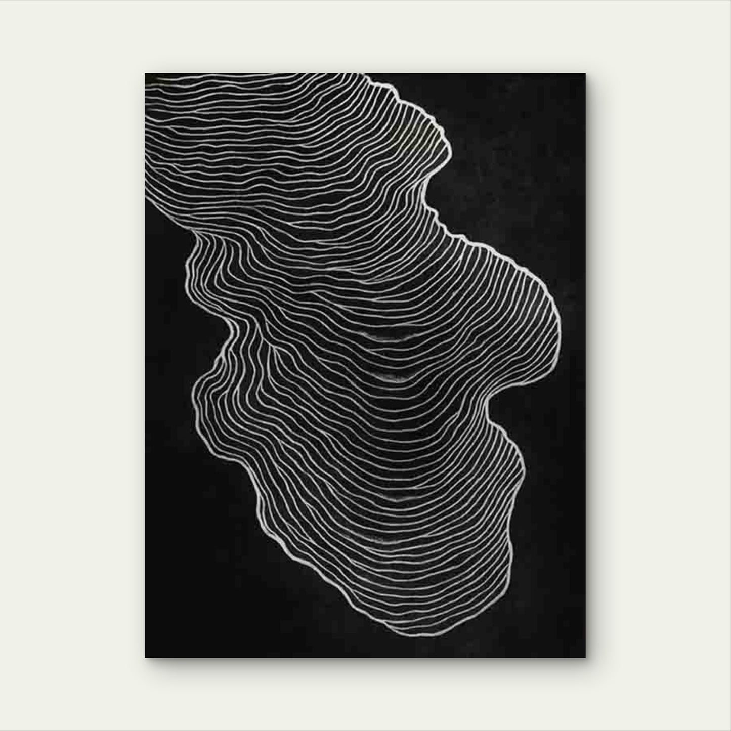 Abstract Wave Lines 60x90cm Metal Print Ready to Hang - Bella Home Decor
