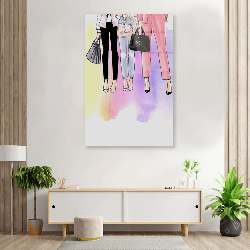 Fashion Women Art 3D Design Acrylic Glass Print Tempered Glass Wall Art 100% Made in Australia Ready to Hang