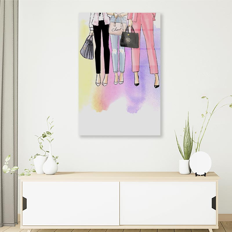 Fashion Women Art 3D Design Acrylic Glass Print Tempered Glass Wall Art 100% Made in Australia Ready to Hang