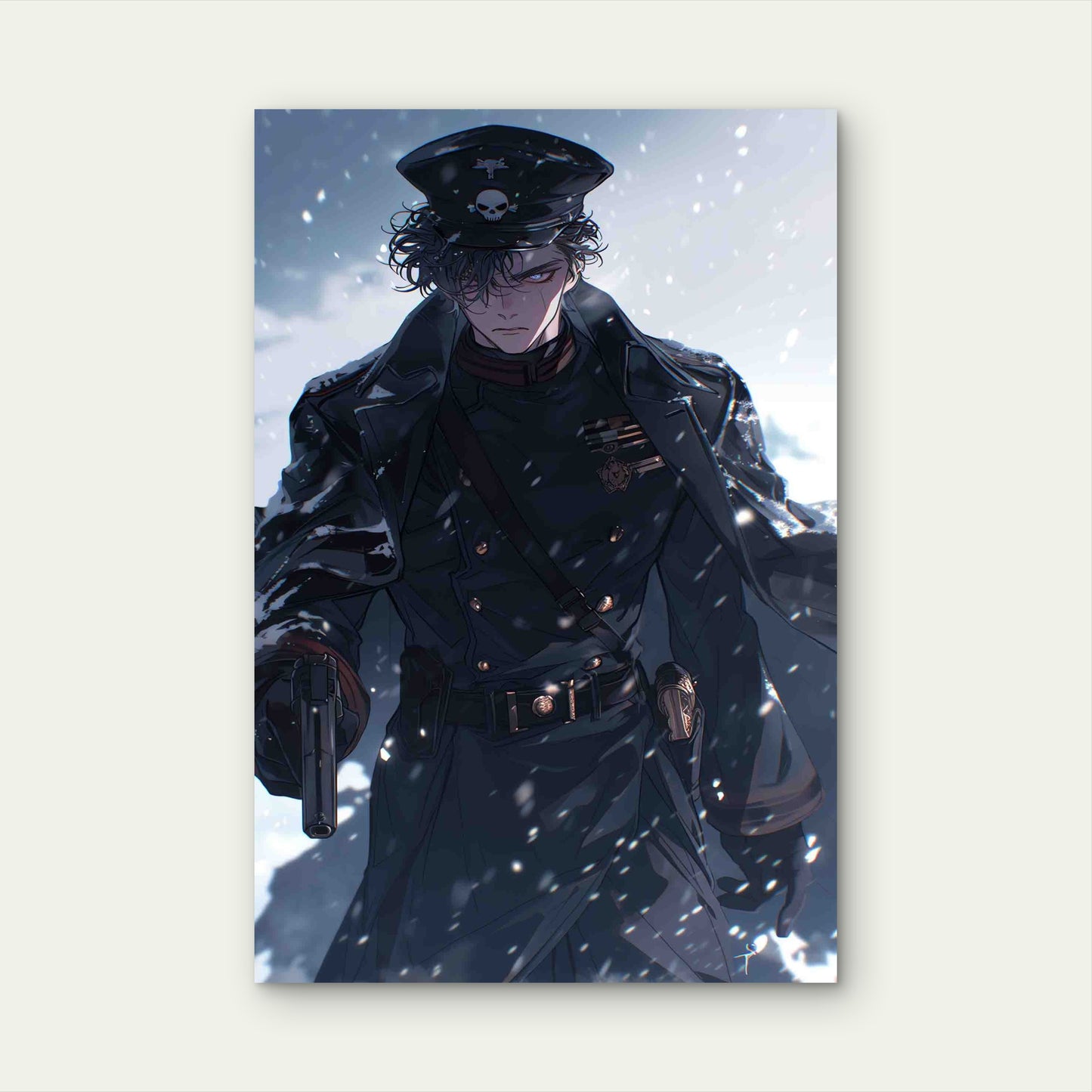 The Iron Commander Of The Frozen Front Metal Print Ready to Hang - Bella Home Decor