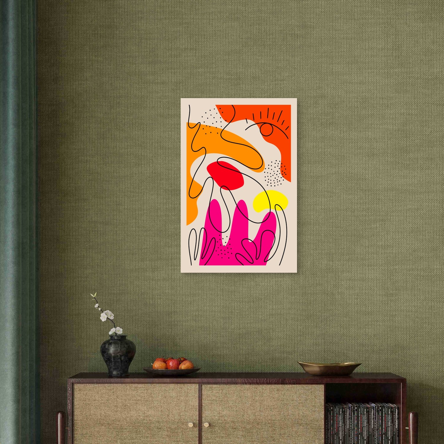 Abstract Bohemian-Style Digital Art 60x90cm Metal Print Ready to Hang