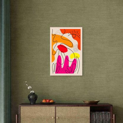 Abstract Bohemian-Style Digital Art 60x90cm Metal Print Ready to Hang