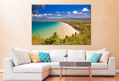 Sunny Beach Aerial View Wall Art Decor 100% Australian Made