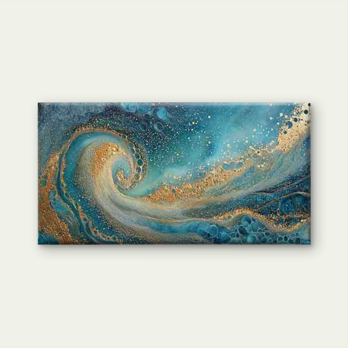 Marble-like Abstract Ocean WaveWall Art Canvas Office Home Room Framed 120x60cm