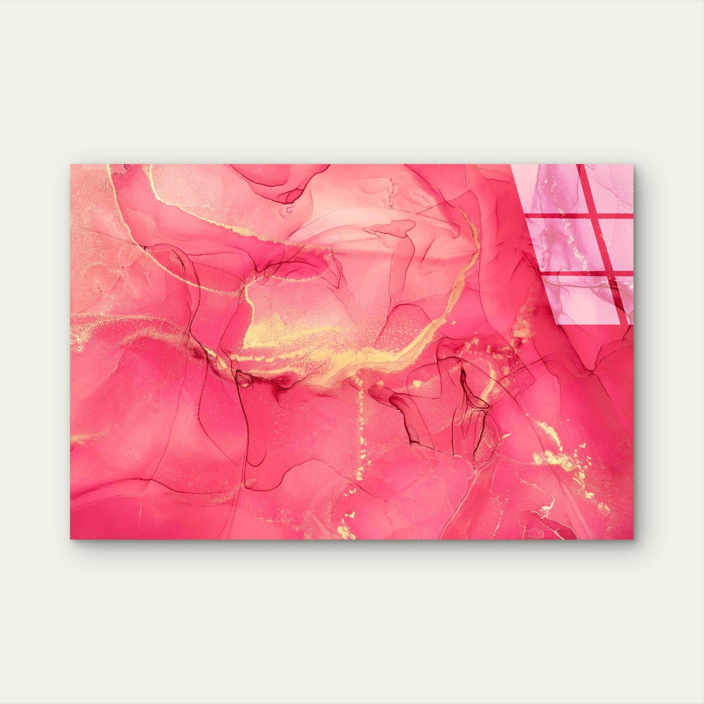Abstract Pink Magenta Tempered Glass Printing Wall Art Australian Made Quality