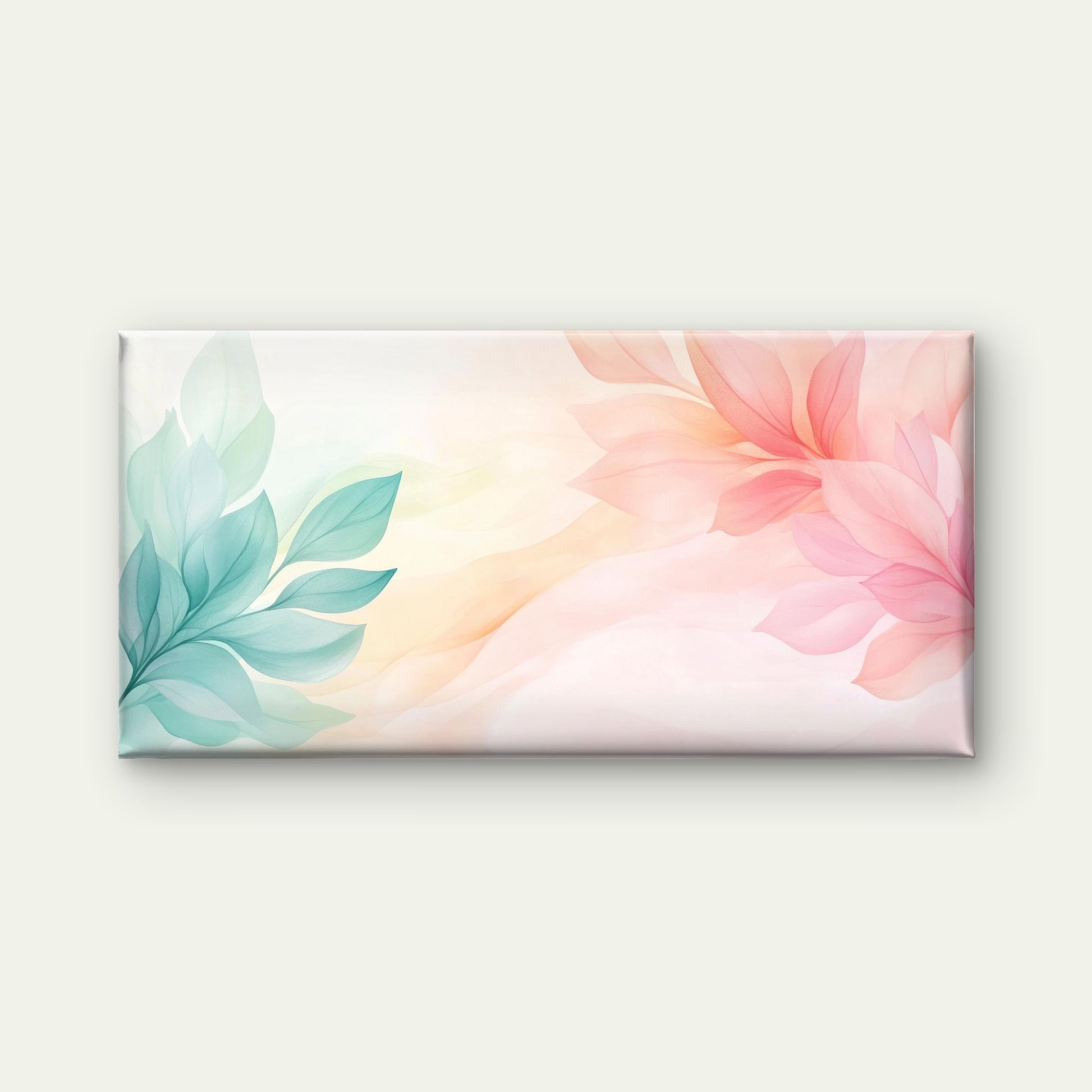 Pastel Botanical Harmony Wall Art Canvas Office Home Room Framed 120x60cm - Bella Home Decor