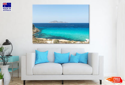 Favignana Island Beach With Ocean Print 100% Australian Made