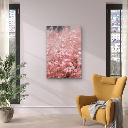 Small Pink Heuchera (Coral Bells) Flowers 60x90cm Metal Print Ready to Hang