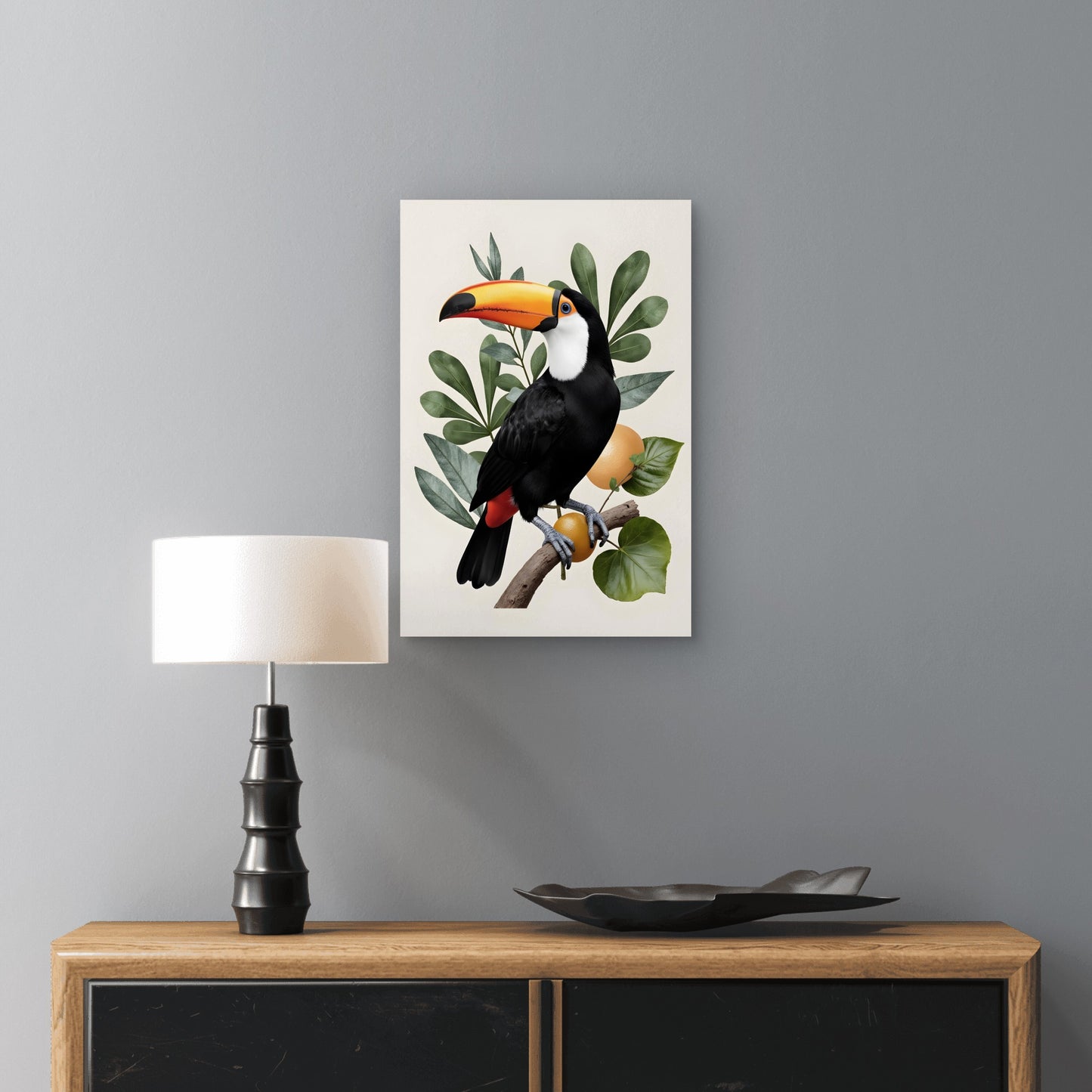 Illustration of a Toco Toucan 60x90cm Metal Print Ready to Hang