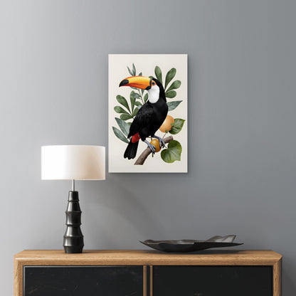 Illustration of a Toco Toucan 60x90cm Metal Print Ready to Hang