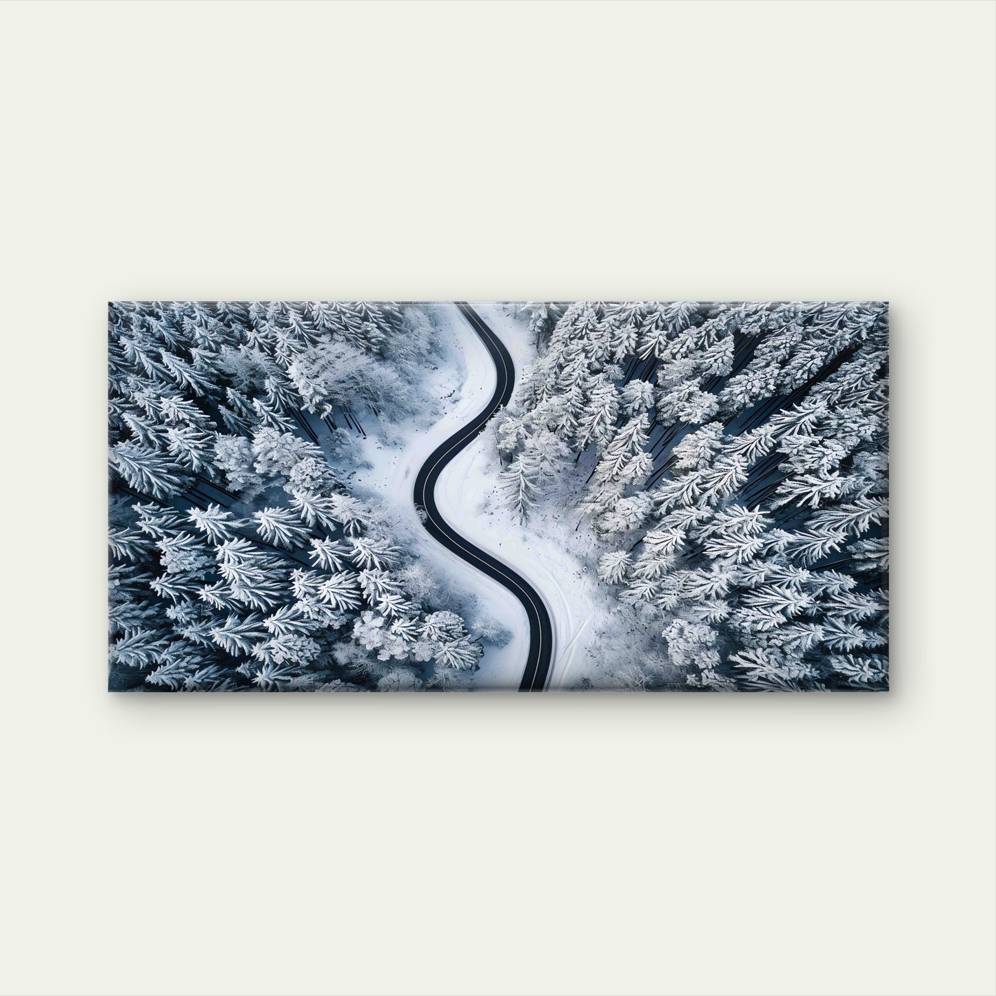 Aerial View on the Road Wall Art Canvas Office Home Room Framed 120x60cm