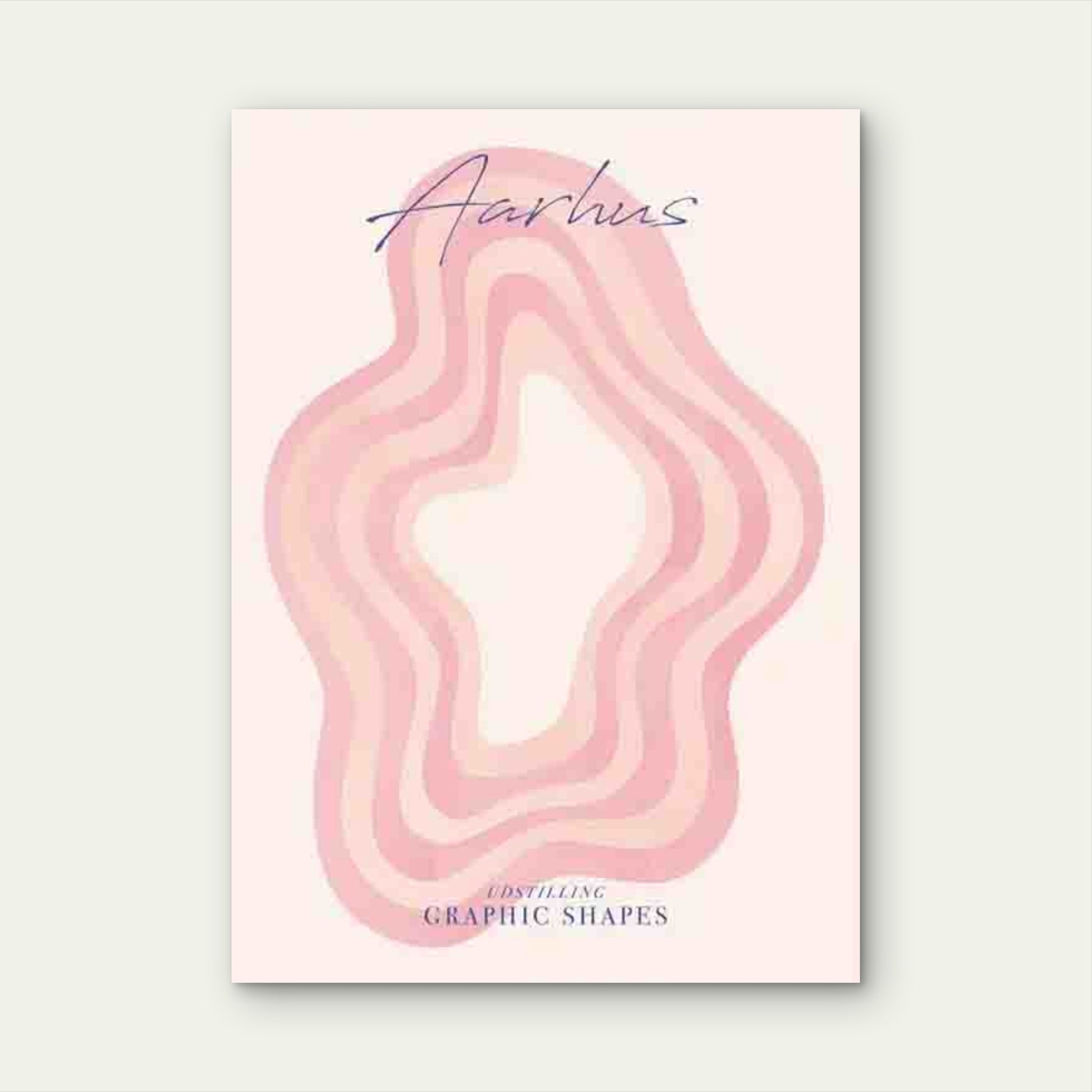 Retro Abstract Pink Wave 60x90cm Metal Print Ready to Hang - Bella Home Decor