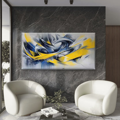Dynamic Abstract Art Wall Art Canvas Office Home Room Framed 120x60cm - Bella Home Decor