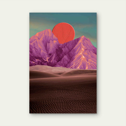 Surreal, Psychedelic Landscape 60x90cm Metal Print Ready to Hang