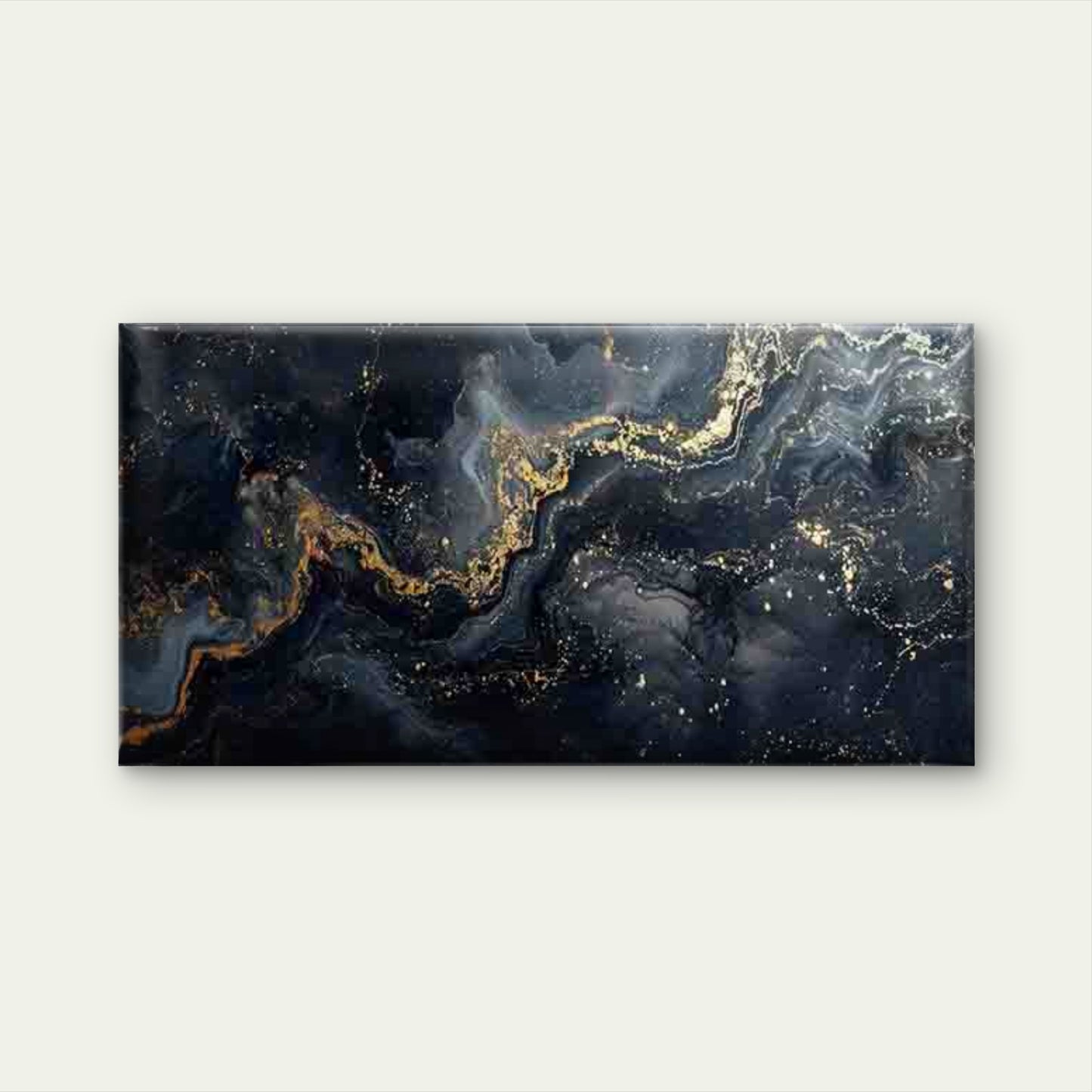 Golden Marble Texture Wall Art Canvas Office Home Room Framed 120x60cm - Bella Home Decor