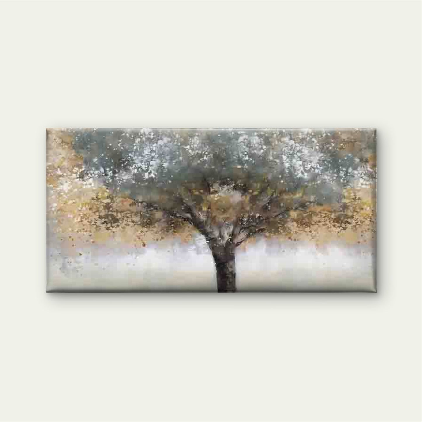 Abstract Autumn Tree Painting Wall Art Canvas Office Home Room Framed 120x60cm - Bella Home Decor
