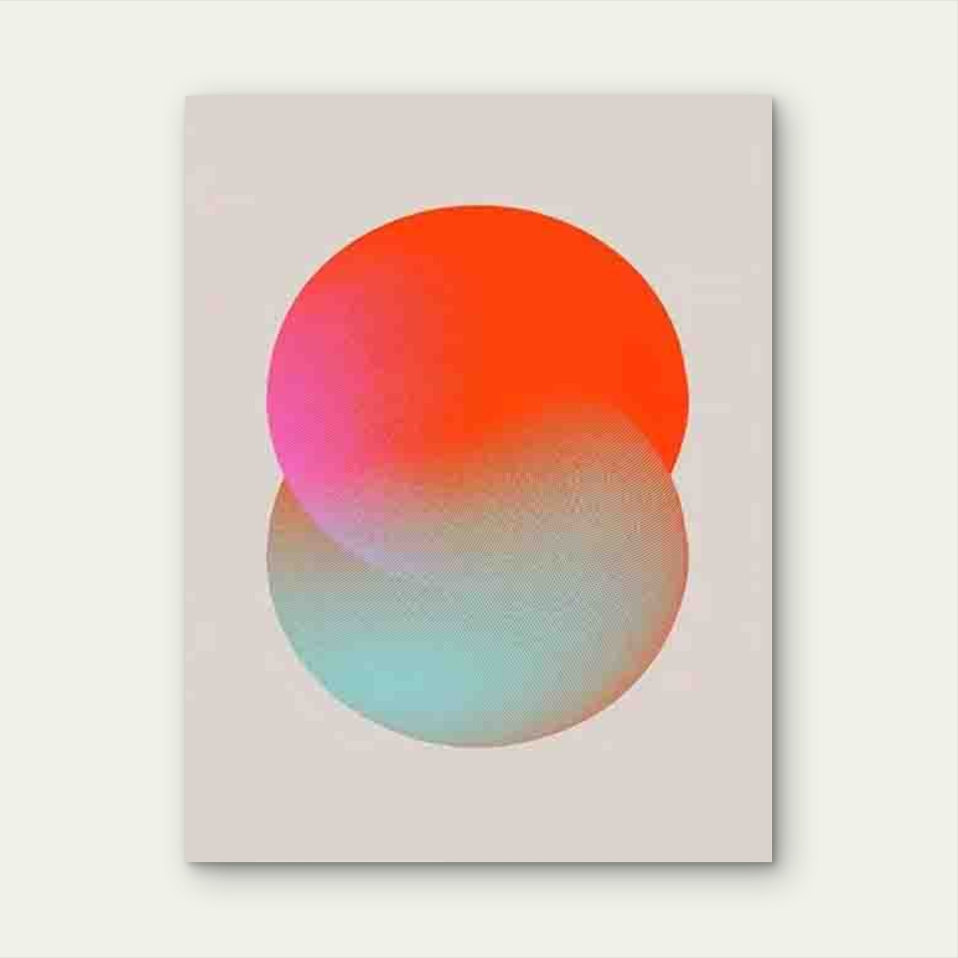 Dreamy Color Gradient Oval Design 60x90cm Metal Print Ready to Hang - Bella Home Decor