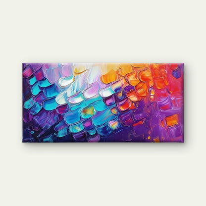 Abstract Colorful Impasto Wall Art Canvas Office Home Room Framed 120x60cm - Bella Home Decor