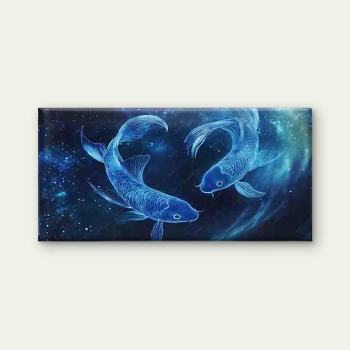 Abstract Koi Fish Swimming Wall Art Canvas Office Home Room Framed 120x60cm
