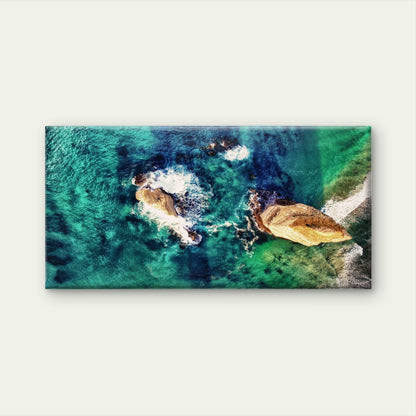 Ocean Reef Coast Landscape Wall Art Canvas Office Home Room Framed 120x60cm