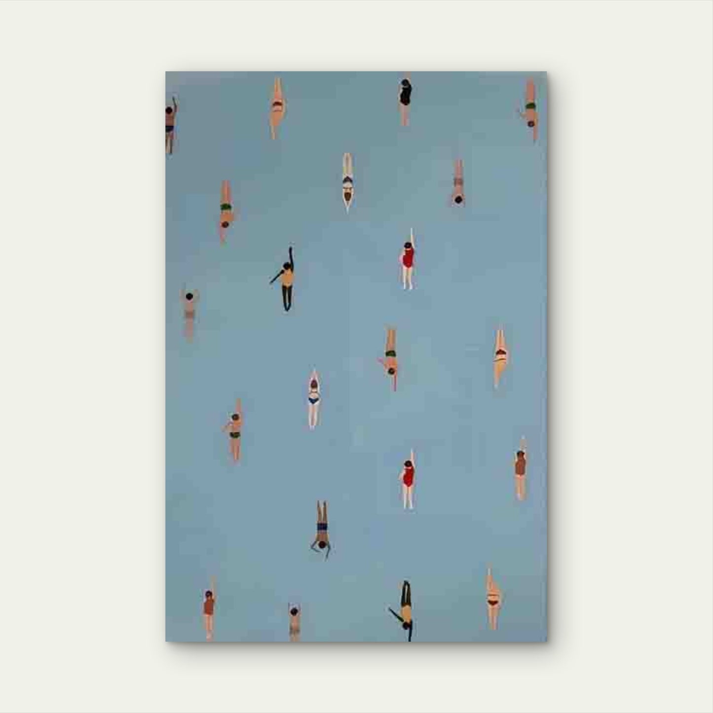 Abstract Swimmers Metal Print Ready to Hang