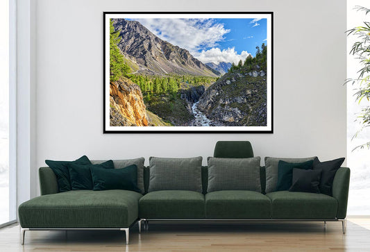 Narrow River In Siberian Mountain Home Decor Premium Quality Poster Print Choose Your Sizes