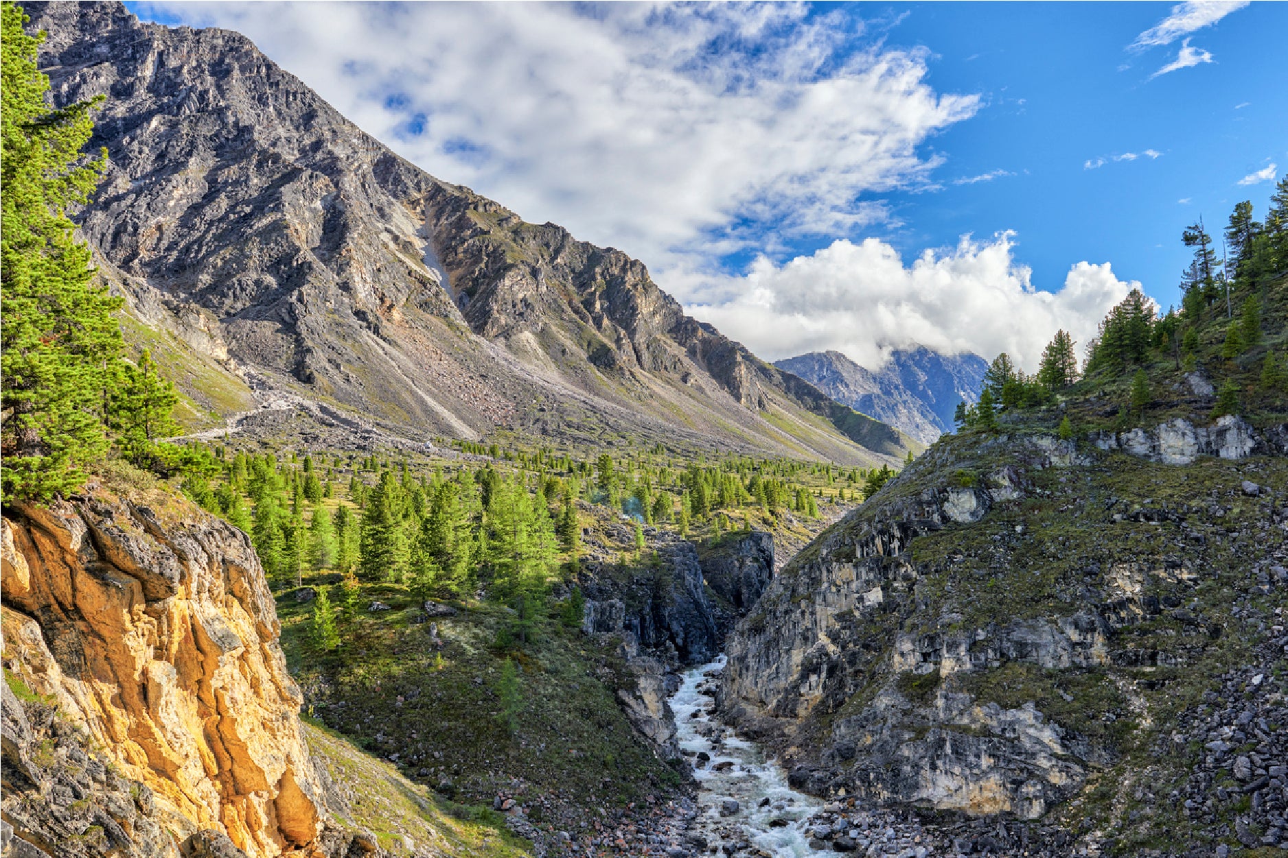 Narrow River In Siberian Mountain Home Decor Premium Quality Poster Print Choose Your Sizes