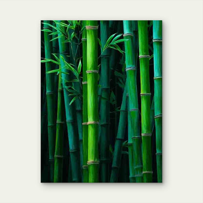 Modern Japanese Bamboo 60x90cm Metal Print Ready to Hang