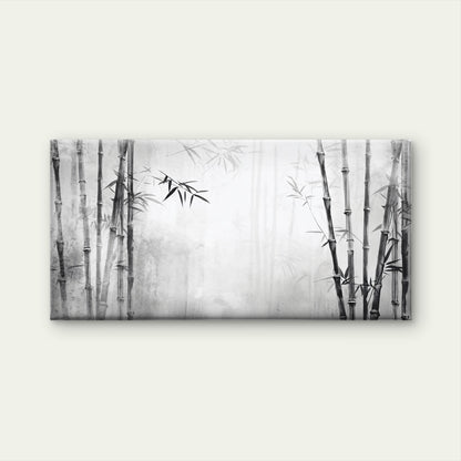 Minimalist Grey Misty Bamboo Branch Wall Art Canvas Office Home Framed 120x60cm