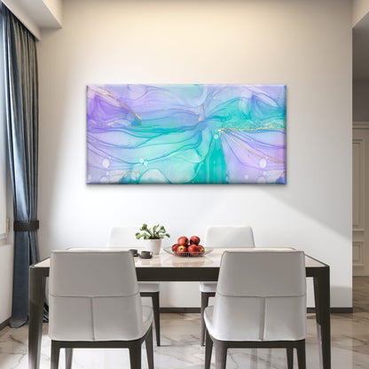 Fluid Pastel Alcohol Ink Wall Art Canvas Office Home Room Framed 120x60cm - Bella Home Decor
