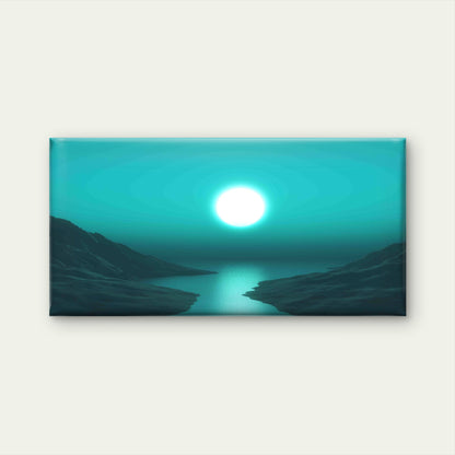 Mesmerizing Moon Landscape Wall Art Canvas Office Home Room Framed 120x60cm