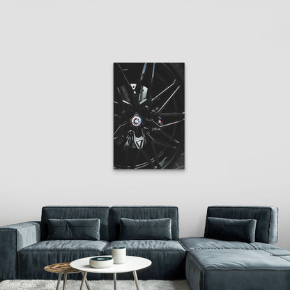 BMW M3 Competition Forged Light Alloy Wheel 40x60cm Metal Print Ready to Hang