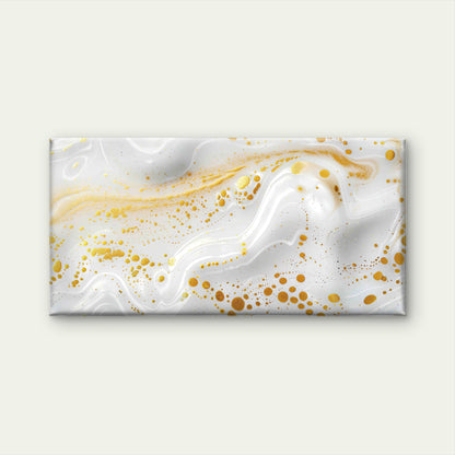 Abstract Design White and Gold Wall Art Canvas Office Home Room Framed 120x60cm