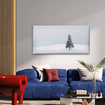 Winter Silence Embracing Wall Art Canvas Office Home Room Framed 120x60cm