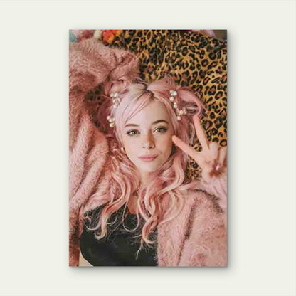 Cozy Vibes And Peace Signs 60x90cm Metal Print Ready to Hang - Bella Home Decor