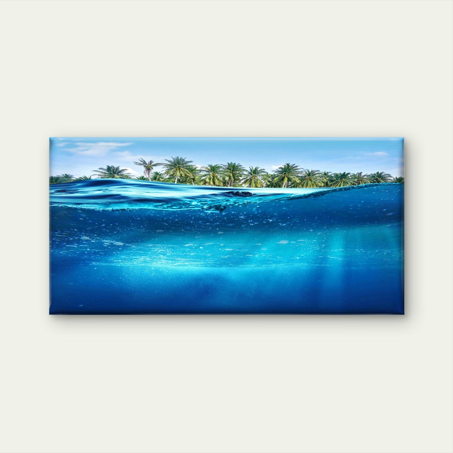 Deep Underwater Abstract Wall Art Canvas Office Home Room Framed 120x60cm