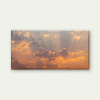 Sky With Rays Wall Art Canvas Office Home Room Framed 120x60cm