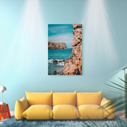 Scenic View Of Cala Domestica Italy 60x90cm Metal Print Ready to Hang